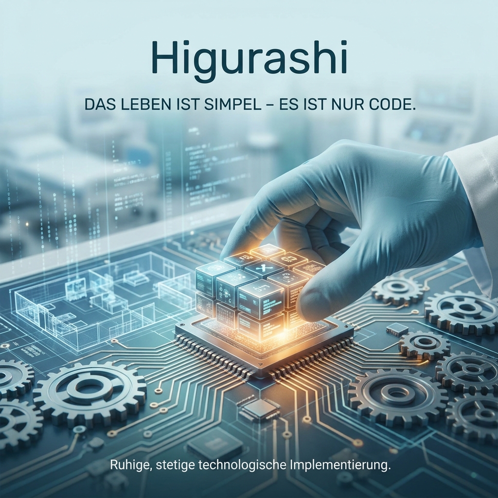 Hand integriert leuchtendes Tech-Modul.