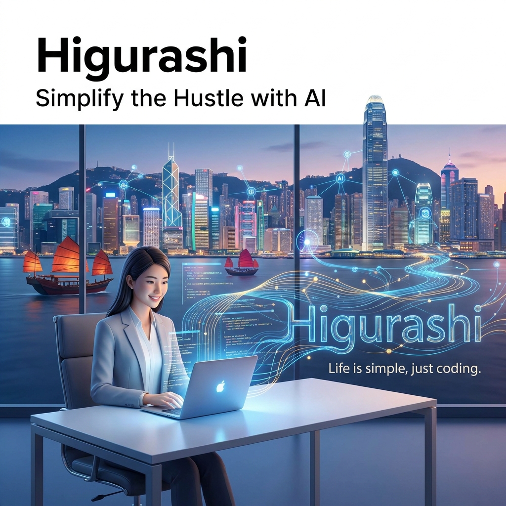 A cover image showing a Hong Kong founder using AI to streamline tasks and focus on coding.